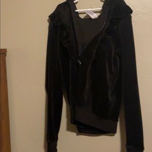 A black velvet sweater